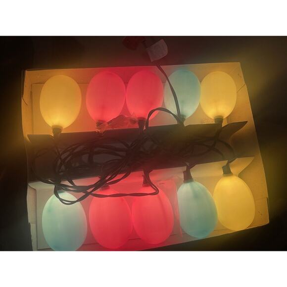 VTG Easter Egg Plug-in String Lights For Indoor/Outdoor Use Multi Color Festive - Picture 4 of 5